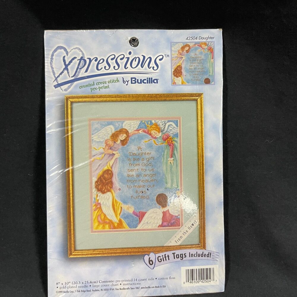 Daughter is a Gift Counted Cross Stitch Bucilla 42504 NIP